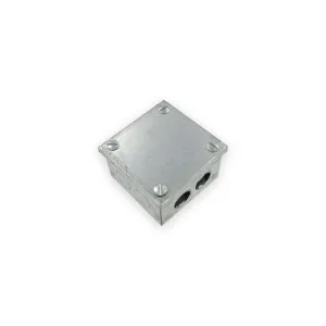Deligo galvanised steel adaptable box with knockouts and screw-fixed lid