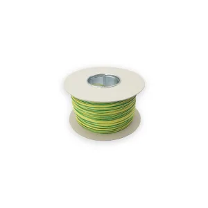 Deligo green and yellow non-shrinkable PVC sleeving 100m drum