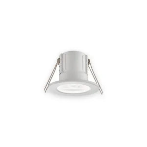 White ShieldECO recessed LED downlight with spring clips