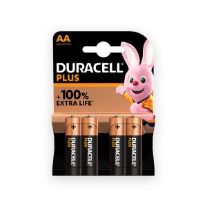 Duracell 656.940UK Duracell Plus Power Alkaline Batteries AA – Pack of 4
