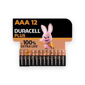 Duracell Batteries Plus Power Boost AAA Alkaline – Pack of 12