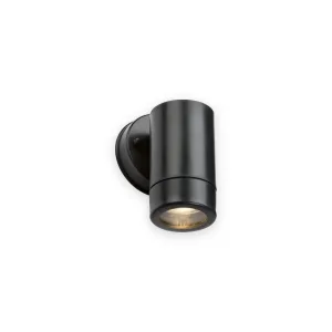 EAMON - 230V IP54 GU10 Polycarbonate Single Wall Light - Black