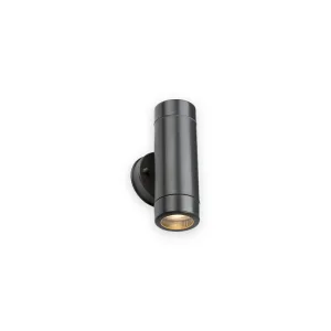 EAMON - 230V IP54 GU10 Polycarbonate Up/Down Wall light - Anthracite