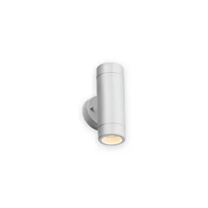 EAMON - 230V IP54 GU10 Polycarbonate Up/Down Wall Light - White