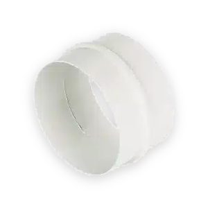 EasiPipe 100 Straight Duct Connector White