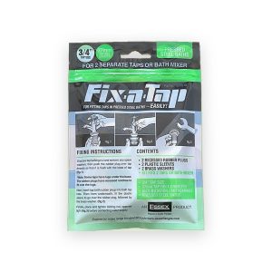 Essex green Fix-a-Tap kit for three-quarter-inch taps in pressed steel baths, 37mm tap holes