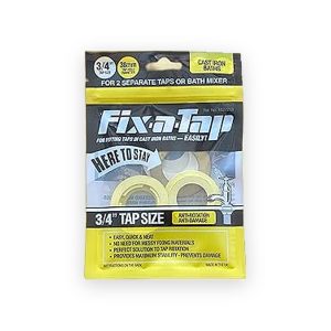 Essex Yellow Fix-a-Tap Tap Fitting Kit for ¾" Taps or Bath Mixer - for Cast Iron Baths.