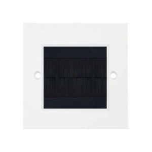 Euro Media White 2 Aperture Square Brush Plate - Black Brush