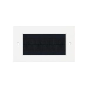 Euro Media White 4 Aperture Square Brush Plate - Black Brush