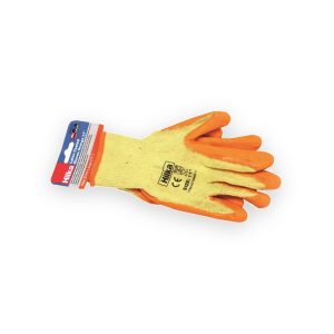 Extra Large 11" Orange Latex Coated Work Gloves
