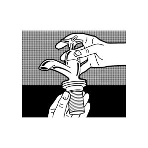 Fix-a-Tap fitting installation illustration, step 1