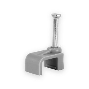 Flat Twin & Earth Cable Clips 10mm - Grey