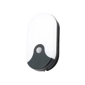 Forum Lighting CZ-34017-BLK Turus LED Bulkhead (Oval, Black, IP65, PIR, 3000K, 4000K, 6000K)