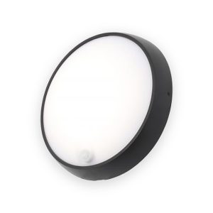 Forum Lighting CZ-340323 Cano LED Bulkhead (IP54, Black, PIR, 260mm)