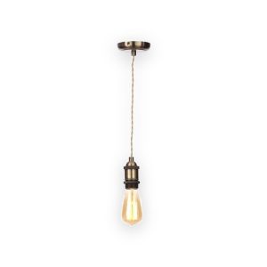 Forum Lighting INL-27988-ABRS Dale Pendant Light (Antique Brass, Champagne)