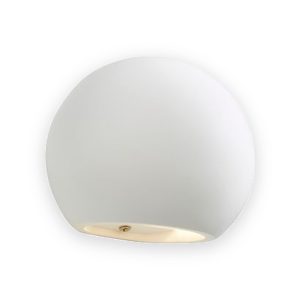Forum Lighting INL-37222 Martos Round Up & Down Plaster Wall Light White