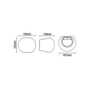 Forum Lighting INL-37222 Martos Round Up & Down Plaster Wall Light White