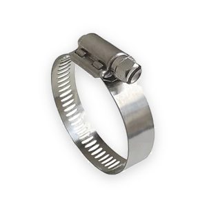 Galvanised steel wormdrive hose clip