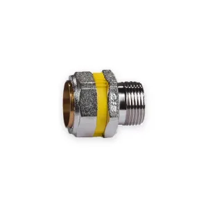 GFS compression male adapter with yellow safety clip