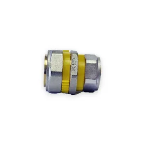 GFS equal coupling with yellow safety clips