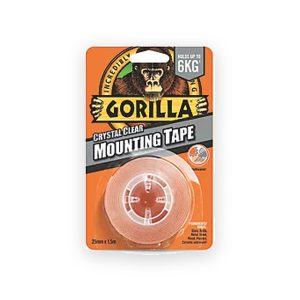 Gorilla Mounting Tape Clear 25mm X 1.5m