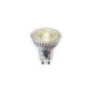 Glass GU10 LED reflector lamp with two contact pins