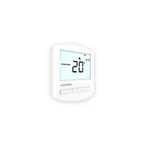 Heatmiser Slimline white mains multi-mode thermostat with digital display
