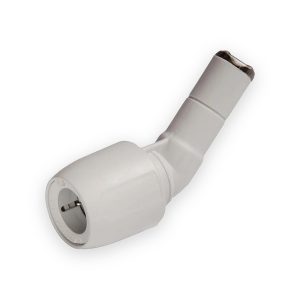 Hep2O white 45 degree single socket bend with spigot end
