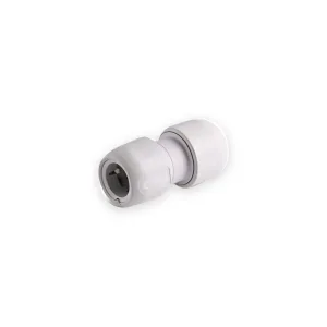Hep2O HD1/22W 22mm white straight push-fit connector with complete body and bore
