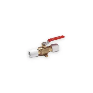 Hep2O HX22/22W 22mm lever ball valve with white push-fit sockets and red handle