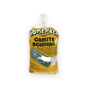 Home Pack Carlite Bonding plaster in a yellow bag with a white tied top and original printed label