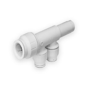 JG Speedfit 2 Port Manifold With Stem 22mm X 15mm