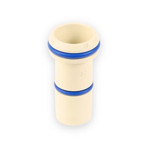 JG Speedfit cream super seal pipe insert with two blue seals and visible socket interior