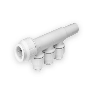 JG Speedfit 3 Port Manifold With Stem 22mm X 15mm
