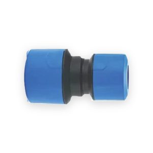 JG Speedfit straight reducing connector with blue compression collars and black central body
