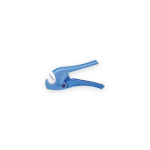 JG Speedfit spear-blade pipe cutter with blue handles and metal cutting blade