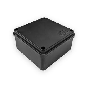 Junction Box Plain Black 100 x 100 x 50mm