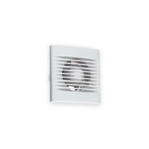 Knightsbridge white extractor fan with horizontal grille slats and visible internal blades
