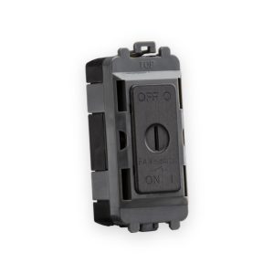 Knightsbridge 10A Fan Isolator Key Switch Module - Smoked Bronze