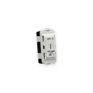 Knightsbridge 10A Fan Isolator Key Switch Module - White (GDM021U)