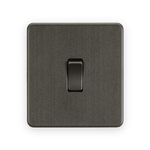 Knightsbridge 10AX 1G 2-way Switch - Smoked Bronze