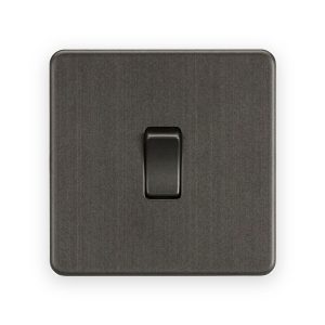 Knightsbridge 10AX 1G DP Switch - Smoked Bronze