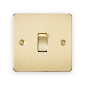Knightsbridge 10AX 1G Intermediate Switch in Brushed Brass