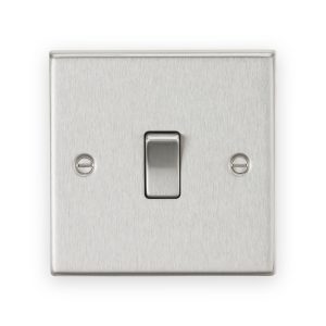 Knightsbridge 10AX 1G Intermediate Switch - Brushed Chrome - CS12BC