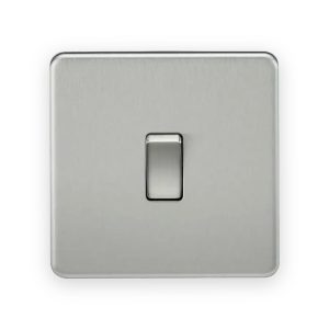 Knightsbridge 10AX 1G Intermediate Switch - Brushed Chrome