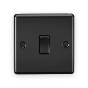 Knightsbridge 10AX 1G Intermediate Switch - Matt Black
