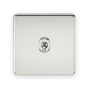 Knightsbridge 10AX 1G Intermediate Toggle Switch - Polished Chrome