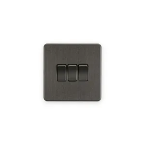 Knightsbridge 10AX 3G 2-way Switch - Smoked Bronze