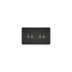 Knightsbridge 10AX 4G 2-Way Switch - Matt Black