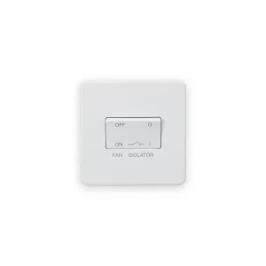 Knightsbridge 10AX Fan Isolator Switch - Matt white